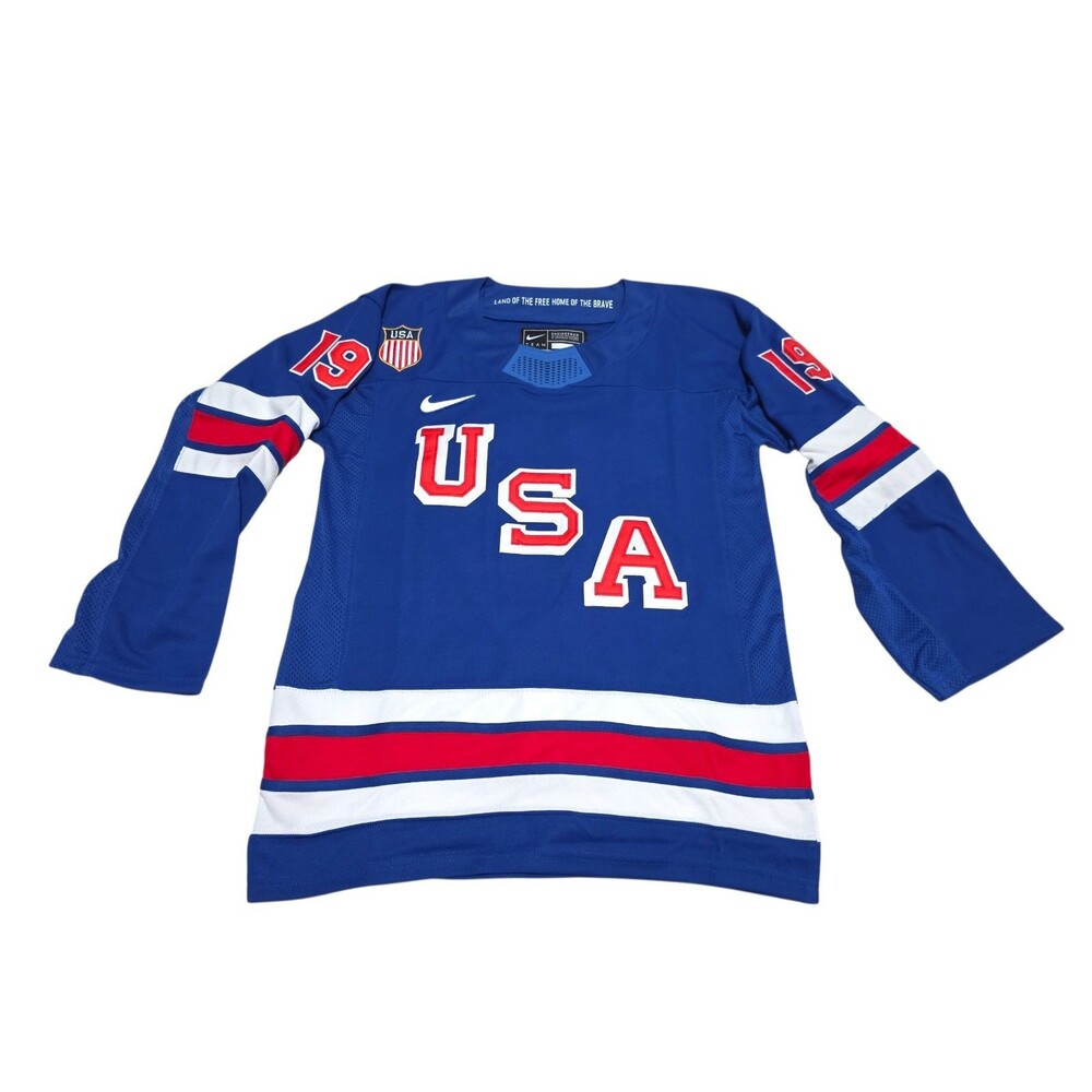 Matthew Tkachuk #19 2026 Olympics Team USA Blue Jersey Youth/Women XL